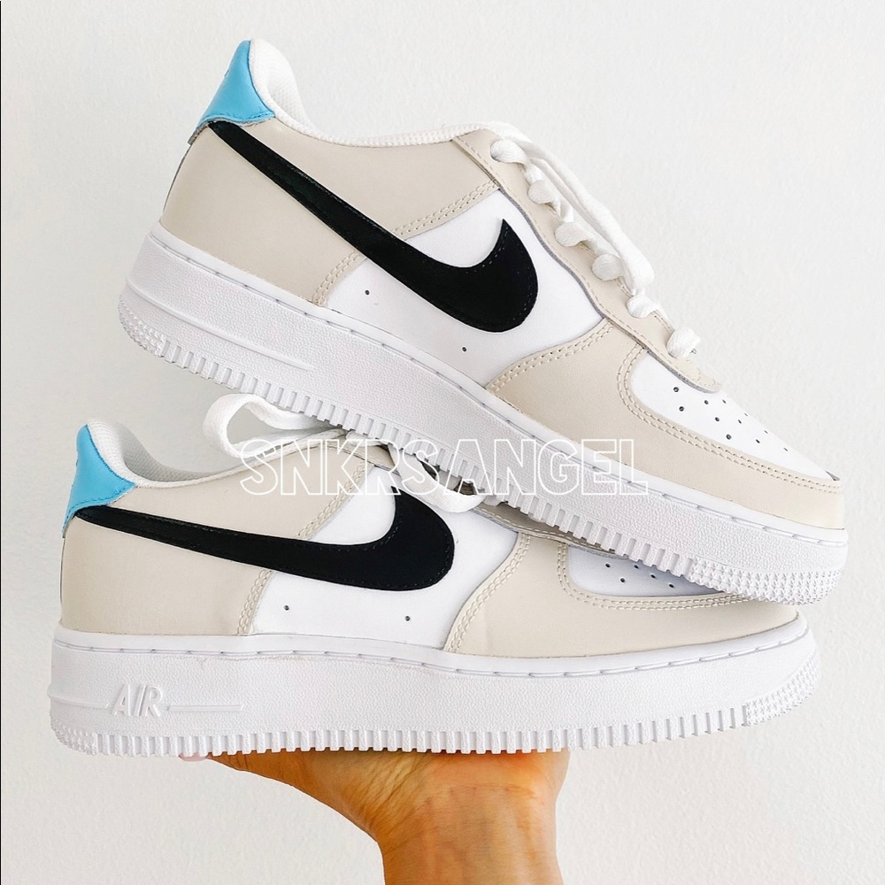 Custom nike air force 1 low nude beige tan